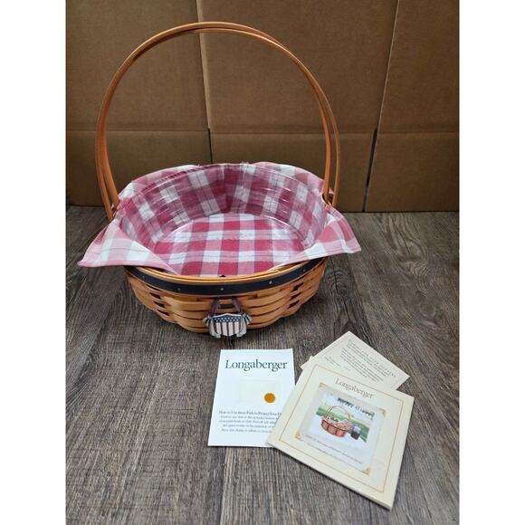 Longaberger All American Collection Casserole Basket 12144 Liner Protector 2002 - Picture 1 of 9